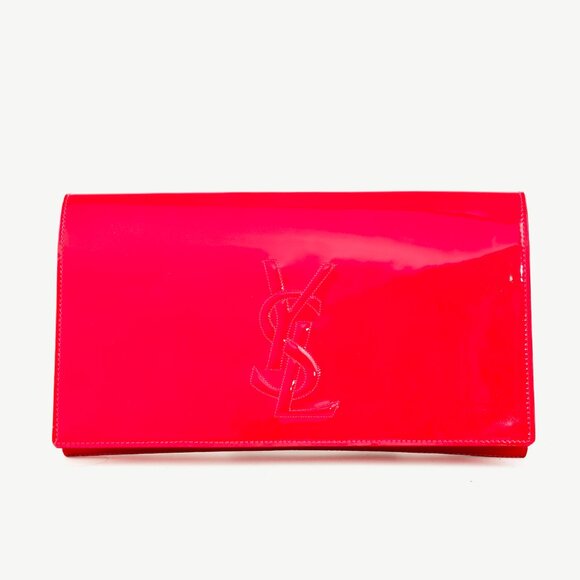 Saint Laurent Belle de Jour Clutch Pink Patent Leather Clutch - Picture 2 of 10